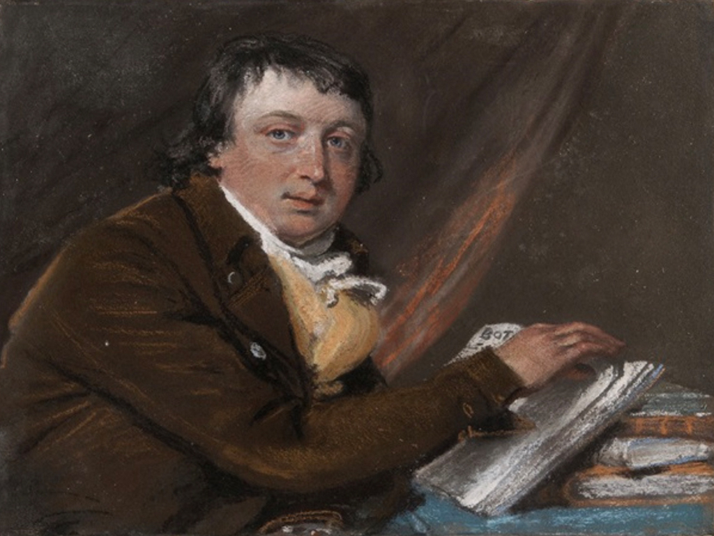 Portrait of William Curtis by John Raphael Smith, probably done in the late 1770s when both were young
